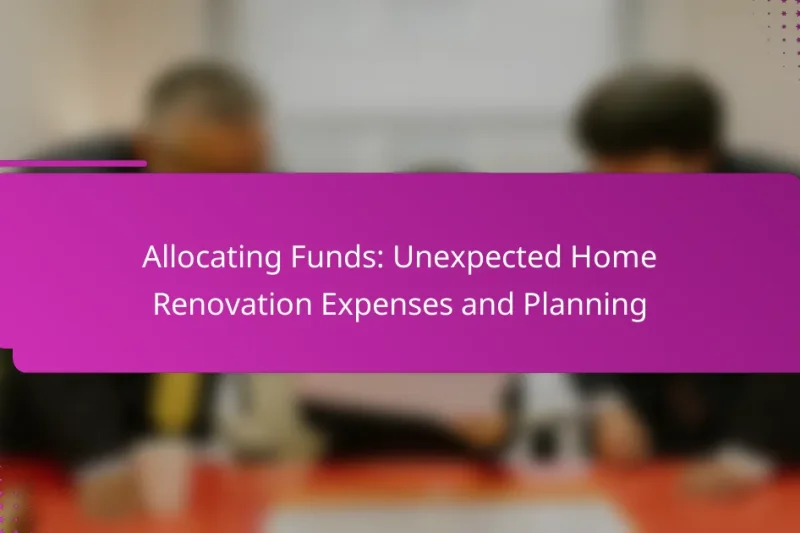 Распределение средств: неожиданные расходы на ремонт дома и планирование