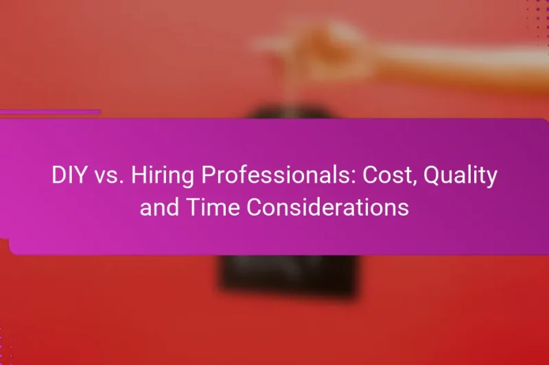DIY против найма профессионалов: затраты, качество и временные аспекты