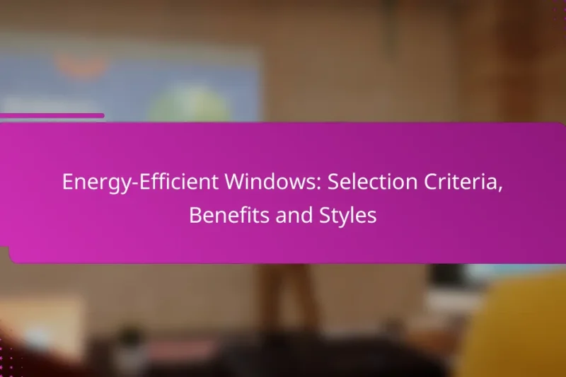 Энергоэффективные окна: критерии выбора, преимущества и стили
