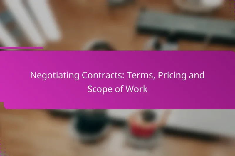 Переговоры по контрактам: условия, ценообразование и объем работы